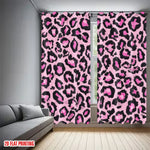 rideaux léopard rose moderne pièces polyester opaques 130x210 75x165 cm