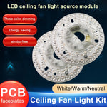 module lumineux ventilateur led blanc blanc chaud neutre moderne vis fixations