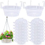 plateau suspendu cache pot transparent moderne pot fleurs crochets métalliques pratique 10 12 pouces