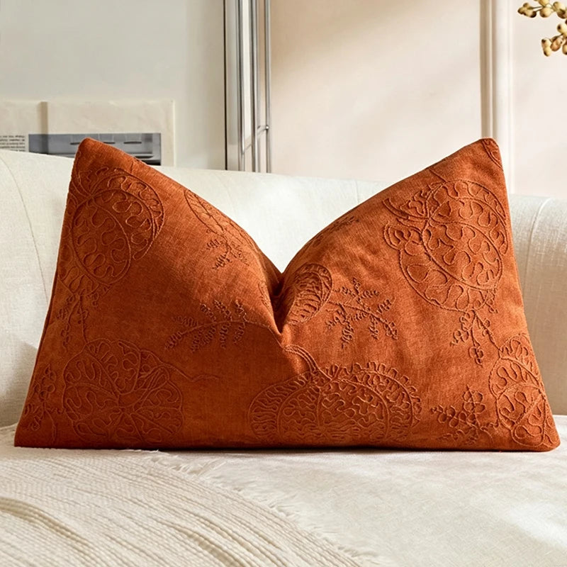 taies d'oreiller automnales citrouille feuilles érable rustique velours polyester non toxique respectueux environnement decoration