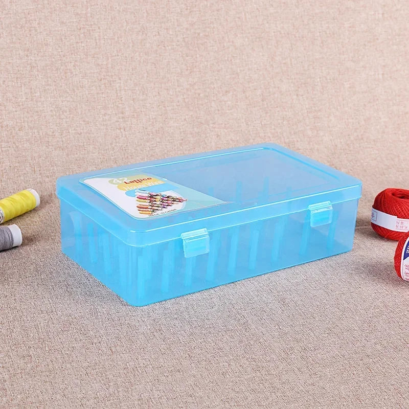boîtes rangement fil transparentes pratiques modernes poignées bobines couleurs diverse outils couture broderie