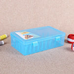 boîtes rangement fil transparentes pratiques modernes poignées bobines couleurs diverse outils couture broderie