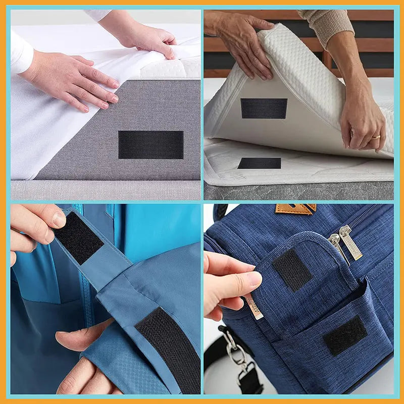 ruban adhésif velcro noir pratique texture velcro 10cm large 1m longueur utilitaire adhésif