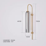 lampe murale moderne or argent transparente élégante câble électrique fixée chambre cuisine
