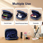 porte bijoux velours violet bleu marine classique glissière cartes billets cosmétique voyage