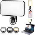 lampe led portable rechargeable blanc noir réglable clip moderne compact selfie