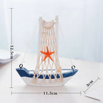 décoration nautique bateau voile blanc bleu orange marin artisanal festive anniversaire thuyền gỗ