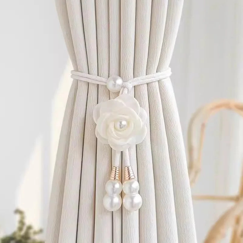 ruban rideaux blanc fleurs décoratif opaques moderne minimaliste volets tissu