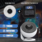projecteur d'étoiles veilleuse led blanc noir support rotatif films disc boîtes protection moderne chambre