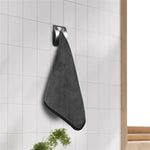 porte serviettes mural industriel rétro adhésif acier inoxydable lisse brillant serviette grise 7.8cm 3.07inch