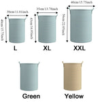 panier linge vert rayures horizontales pliable poignée annaux métalliques moderne sans bpa pvc