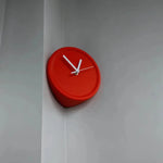 horloge murale moderne simple bleu rouge noir aiguille sans tic tac minimaliste salon