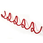 porte sacs mural rouge spirale moderne fixations vis sacs accessoires robuste métal
