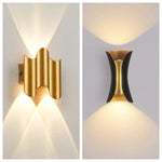 applique murale or noir ondulé contemporain ip65 led 2492000lm 90260v fixations