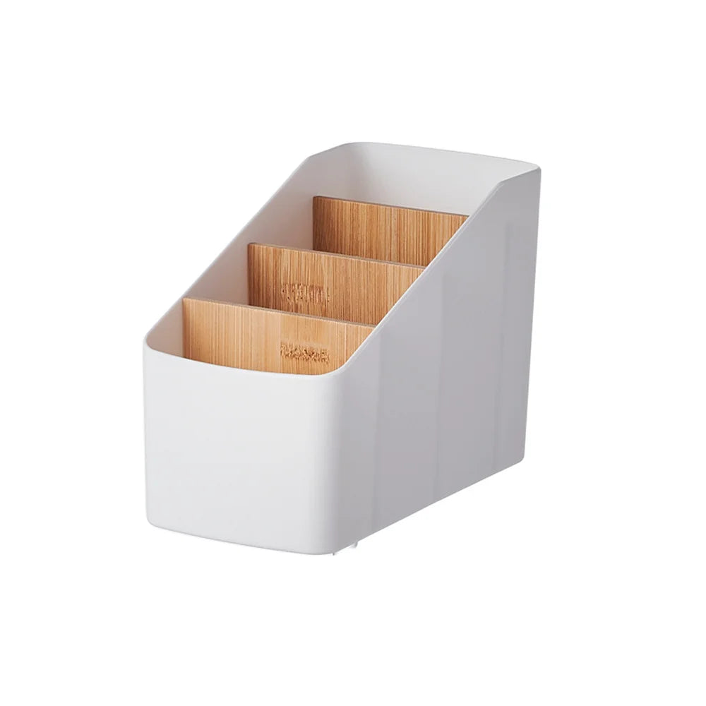 organisateur rangement bois noir blanc télécommandes téléphones stylos lunettes modernes minimalistes scandi
