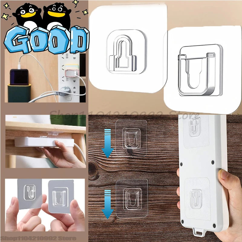 crochet adhésif transparent moderne kitchenette salle bain organisateur hooks self adhésif transparent