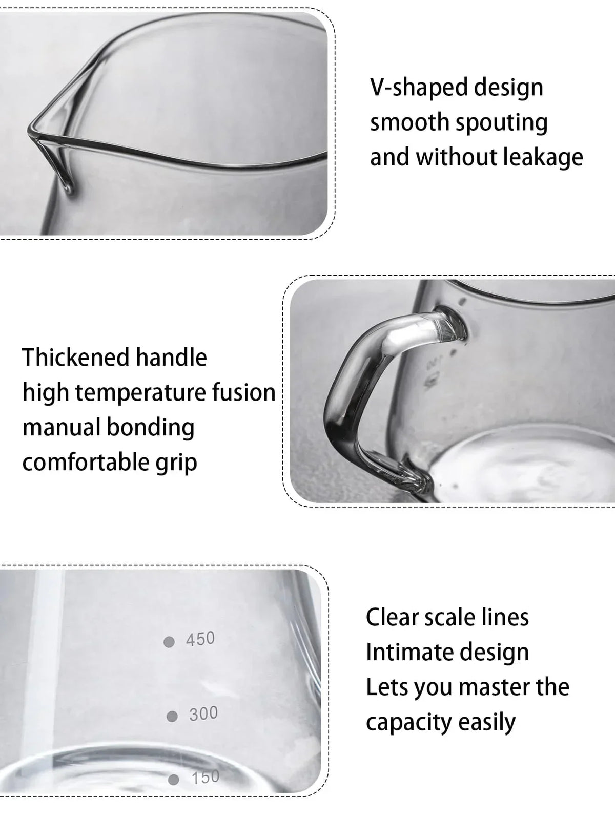 filtre carafe verre rayures verticales moderne ensemble 600ml 300ml transparent