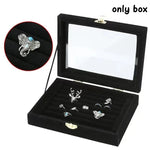 boîte bijoux velours gris blanc bleu contemporaine boutons serrure bague boucle d'oreille collier anti