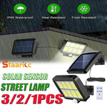 lampe solaire murale détecteur mouvement 18 led ip65 étanche moderne clips câble jardin rue