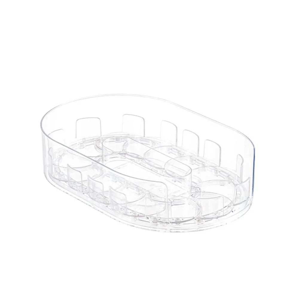 support rangement rotatif transparent moderne boissons réutilisable sans fixation visible