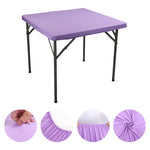 couvre table carré élastique noir rouge vert bleu rose violet blanc uni moderne festif