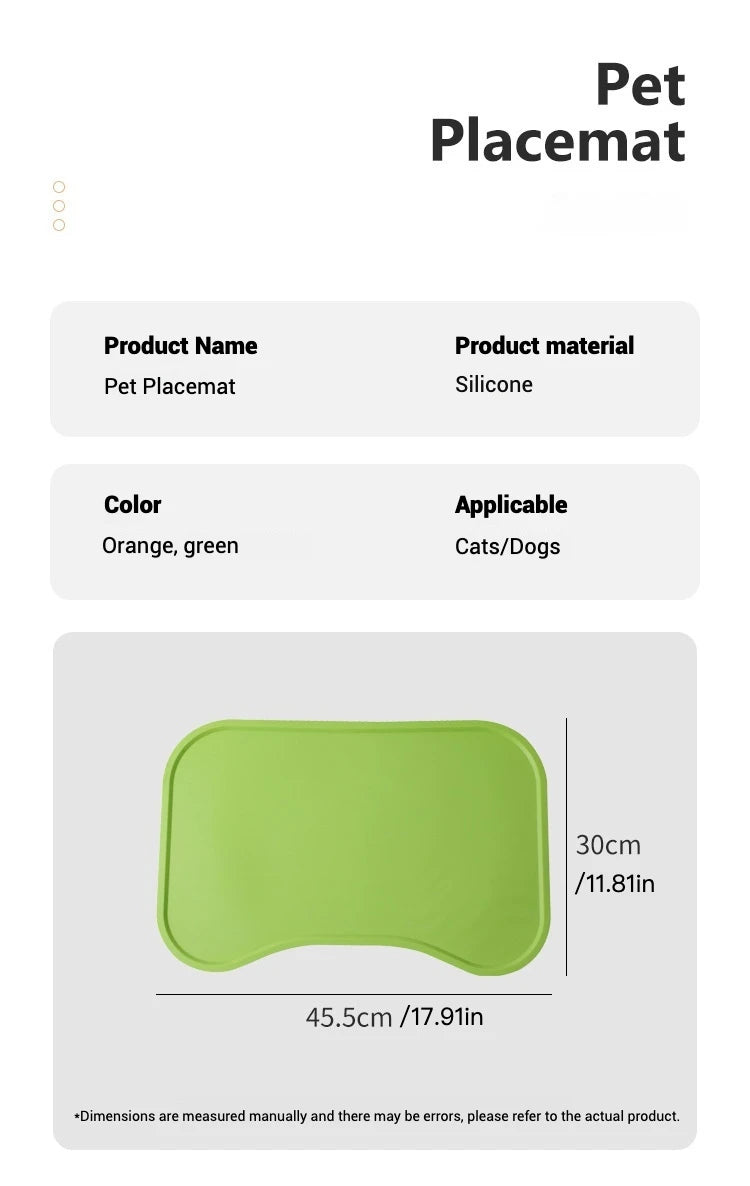 tapis alimentation silicone anti déversement animaux compagnie imperméable antidérapant bords rouleaux facile nettoyer fournissons