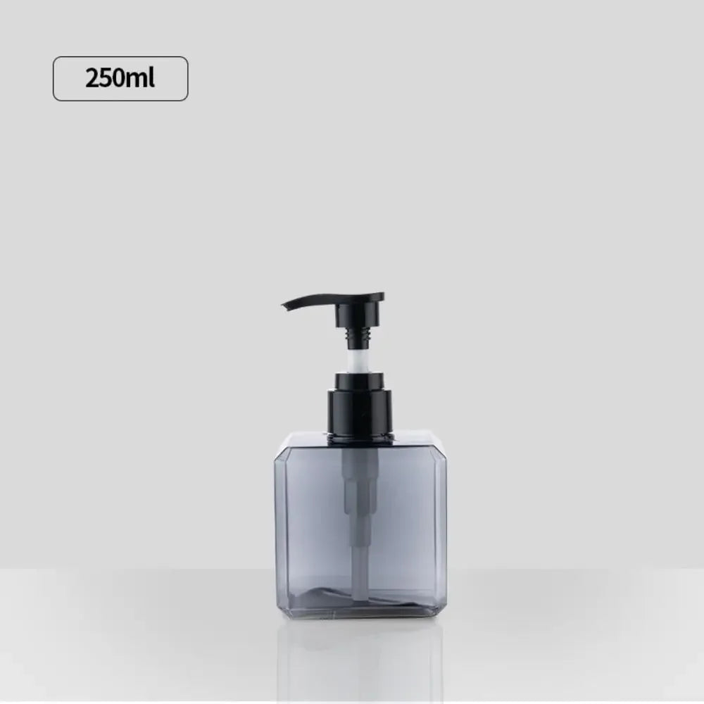 distributeur savon liquide bleu vert transparent contemporain 250ml 450ml 650ml pompe bouchon rechargeableextérieurvoyage