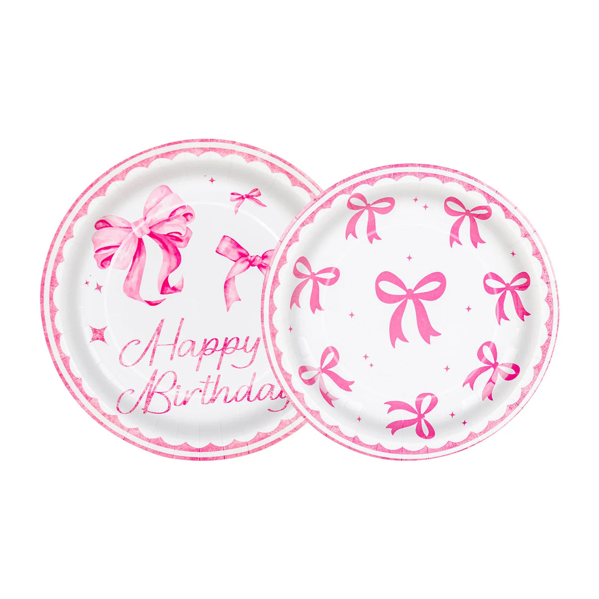 vaisselle jetable assiettes verres serviettes arc roses happy birthday blanc festive anniversaire mariage noel