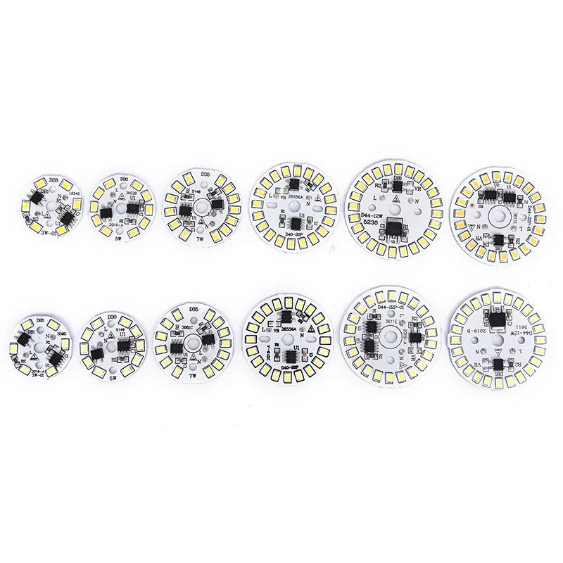 plaque led circulaire diodes blanc moderne 28mm 30mm 35mm 40mm 44mm 48mm 3w 5w