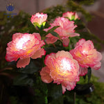 lumières solaires fleurs artificielles roses blanches jaunes extérieures autoinstallation ip44 led vacances