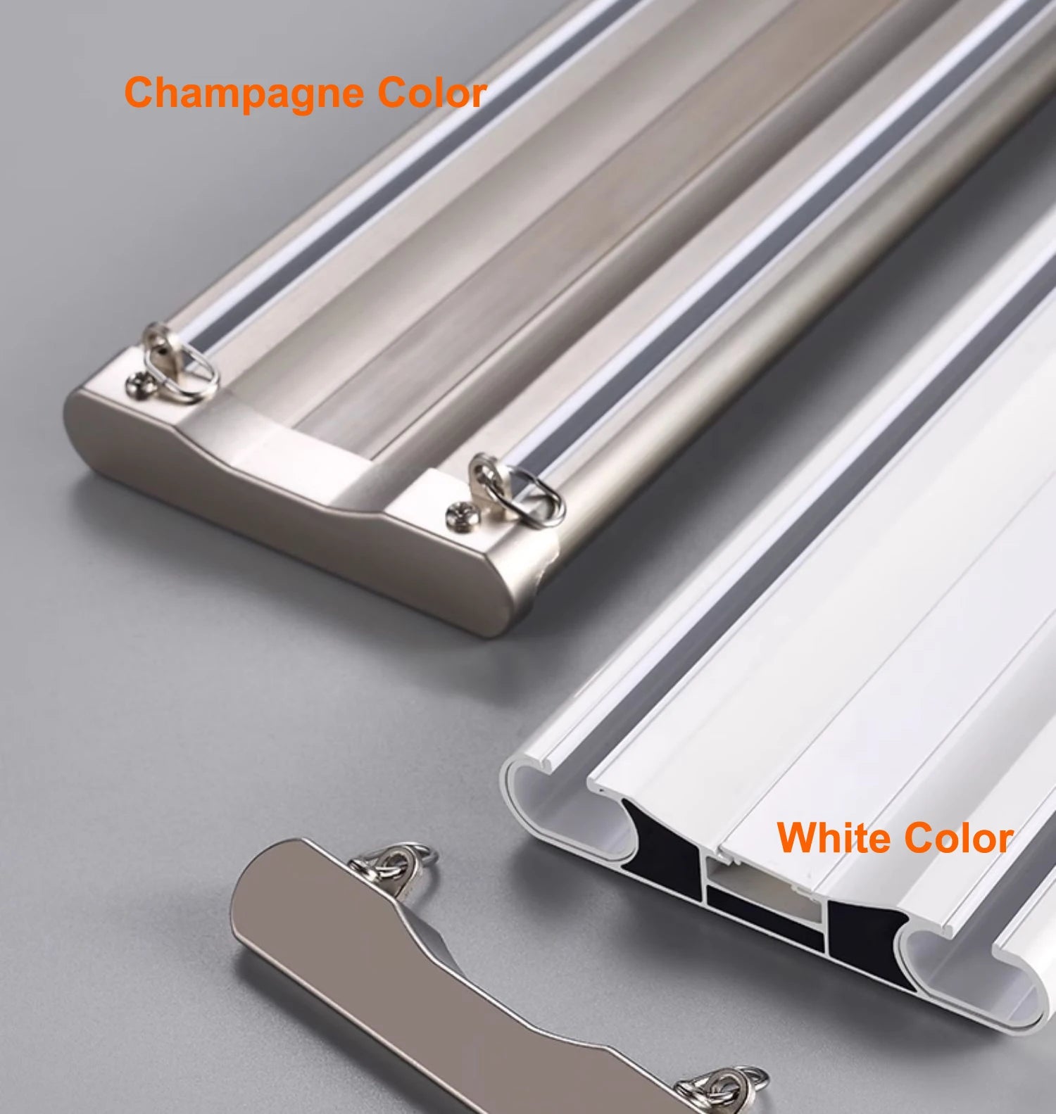 Détail des poulies en alliage nano du rail de rideau