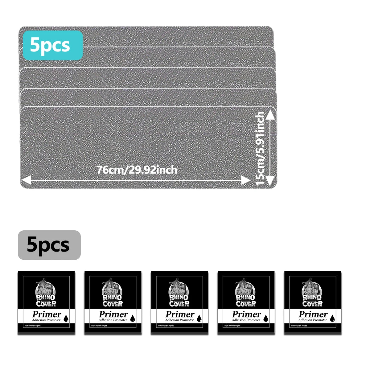 ruban antidérapant microfibre adhésif gris moderne 76cm 15cm extérieur intérieur 8pcs