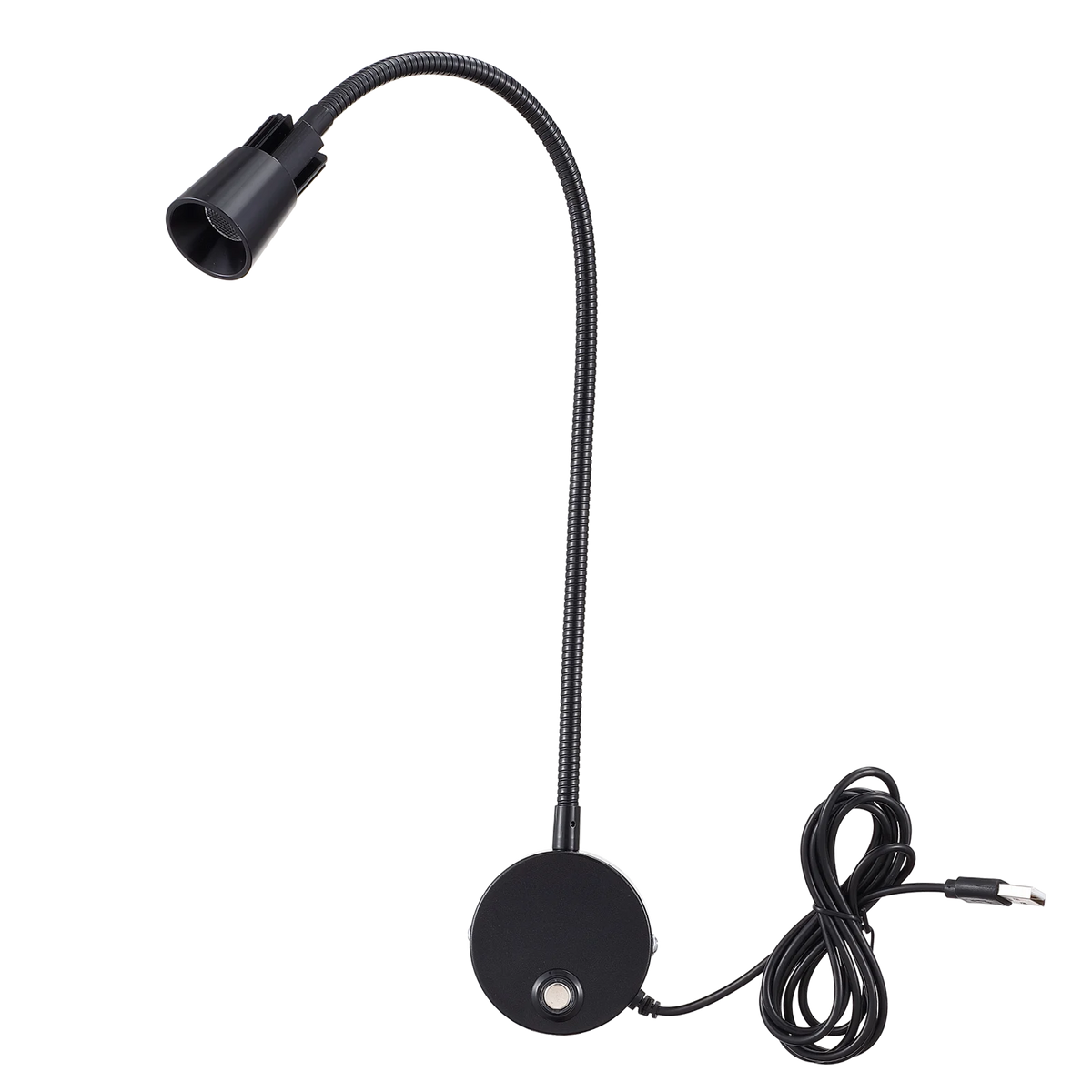 lampe murale led gooseneck réglable argentée moderne interrupteur tactile usb