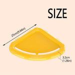 étagère d'angle jaune moderne adhésif réutilisable salle bain plat lisse plastique pvc clips multiple