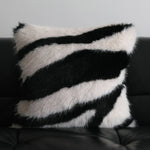coussin noir blanc rayures horizontales moderne polyester 50x50cm voiture maison decoration