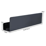 étagère murale moderne noire vis fixée salle bain aluminium laqué 30cm 40cm 50cm