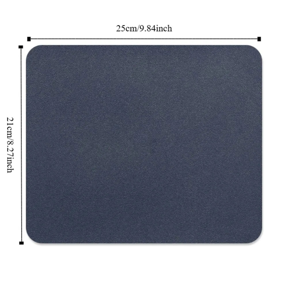 tapis souris cuir bleu marine noir rose clair gris marron vert clair uni minimaliste
