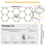 plafonnier led blanc moderne forme hexagonale nid d'abeille salon salle conférence