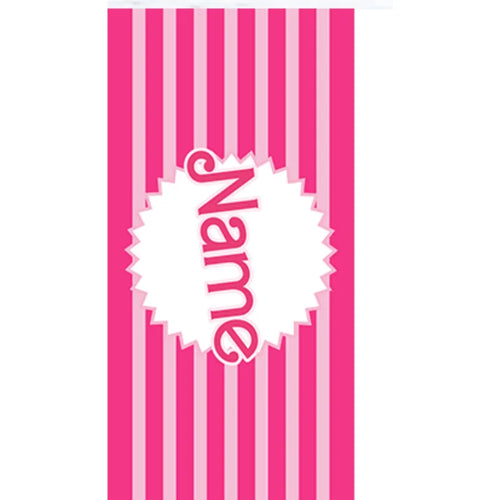 serviette plage rose personnalisable rayures cœur absorption rapide microfibre moderne compressée machine
