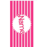 serviette plage rose personnalisable rayures cœur absorption rapide microfibre moderne compressée machine