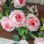 guirlande fleurs artificielles roses bouquet rouge rose blanc decoration intérieure moderne