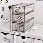 boîtes rangement acrylique transparentes empilables stationnerie cosmétiques maquillage moderne minimaliste respectueux environnement