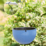 panier suspendu tissé moderne crochets métalliques drainage fleur pot intérieur extérieur