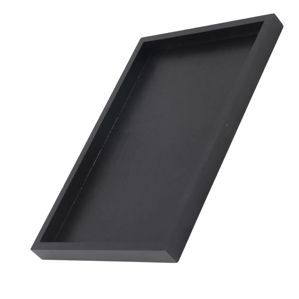 plateau thé moderne élégant bambou noir texturé dimension 30x20cm haute qualité