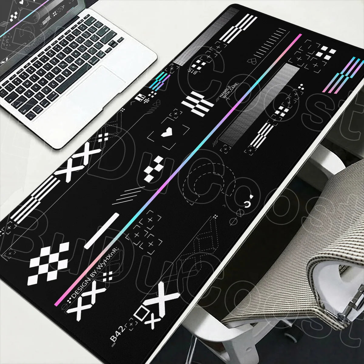 tapis souris csgo graphique noir rose bleu violet durable anti dérapant gaming hd print