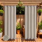 Rideau d'extérieur imperméable rouge pour patio avec double œillet