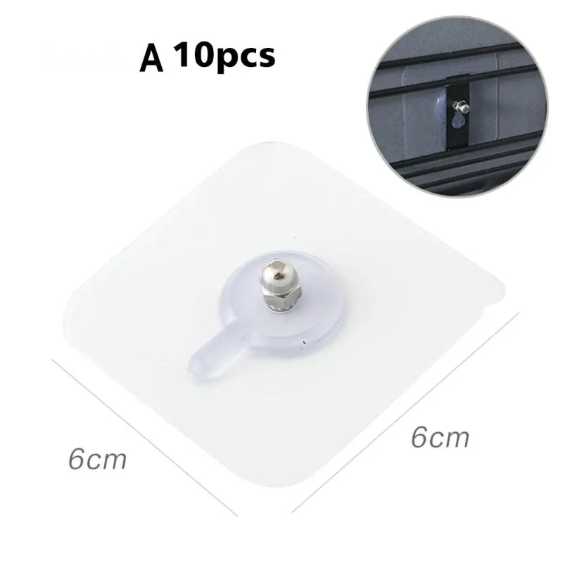 supports murals adhésifs transparents blancs modernes minimalistes utilisation multiple vis écrous 6cm6cm