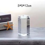 bougeoirs moderne transparents rectangulaires adhésifs chandelles bâtons décoration intérieure mariage 10cm 12cm 14cm 16cm