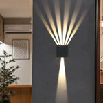 applique murale moderne led éclairage extérieur balcon facile ip55 hydrofuge noir vers haut