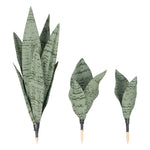 feuilles artificielles vertes rayures noires moderne décoration intérieure adhésif extérieur ornement vert plastique unique
